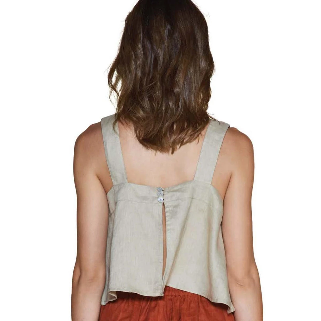 Best Sale π Sancia Cybranet π© Womens Linen Sleeveless Crop Top π 3 Best Sale π Sancia Cybranet π© Womens Linen Sleeveless Crop Top π - Image 3