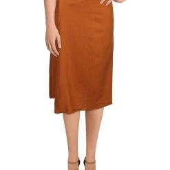 Outlet 🔔 Sancia Daria 👩 Womens Linen Blend Faux Wrap Tulip 👗 Skirt 🛒