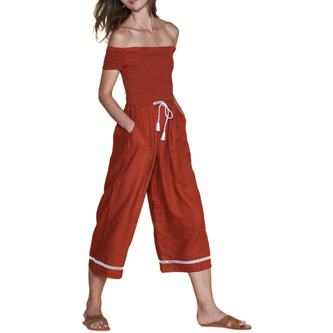 Promo π Sancia Orila π© Womens Smocked Hidden Pockets Jumpsuit π 4 Promo π Sancia Orila π© Womens Smocked Hidden Pockets Jumpsuit π - Image 4