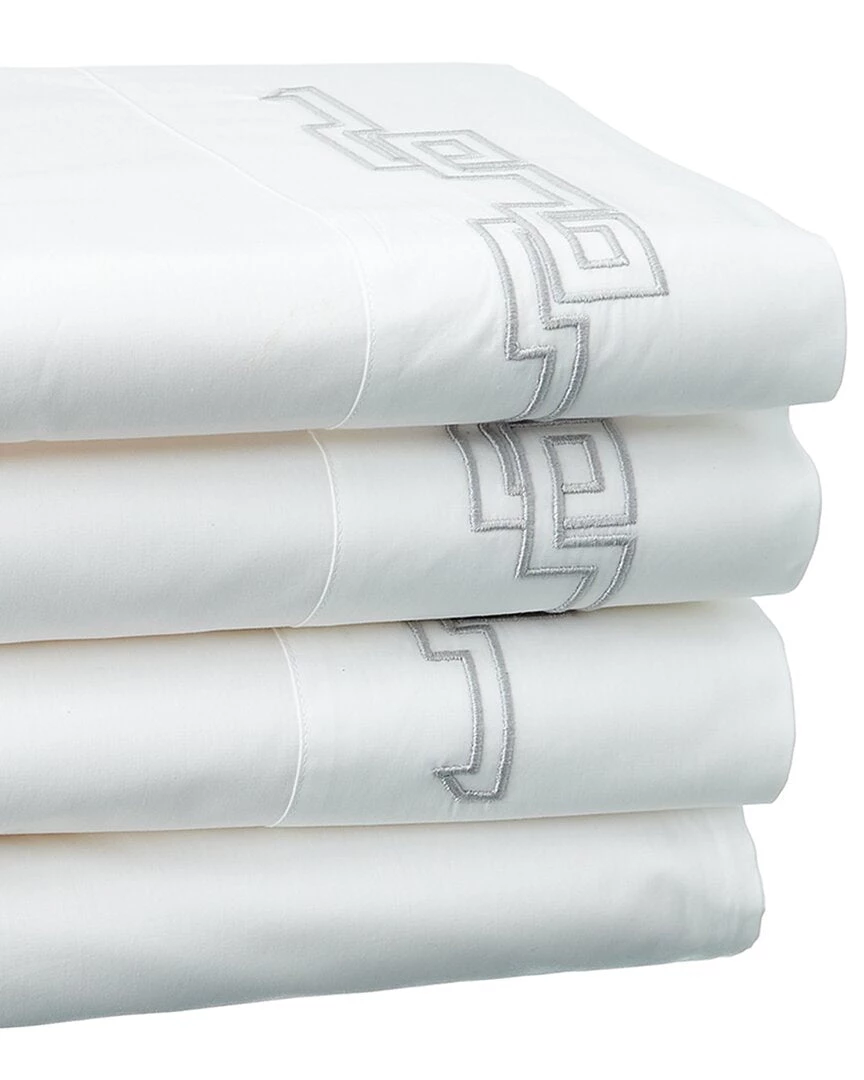 Promo π Dea Italian Linens Sinfonia Toscana by DEA Geo Embroidery Percale Sheet Set π 1 Promo π Dea Italian Linens Sinfonia Toscana by DEA Geo Embroidery Percale Sheet Set π