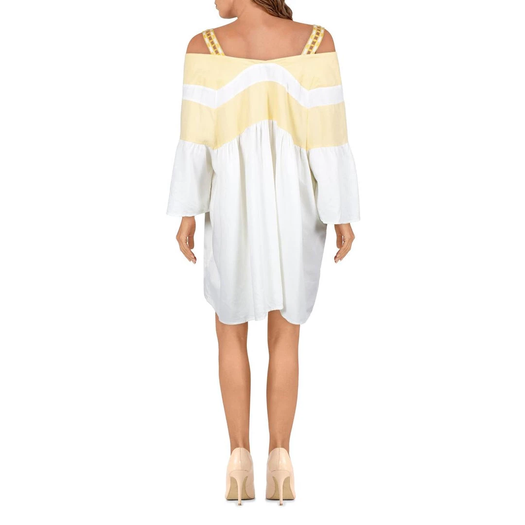Hot Sale π₯ Sancia La Palme π© Womens Striped Cold Shoulder Shift π Dress π€© 2 Hot Sale π₯ Sancia La Palme π© Womens Striped Cold Shoulder Shift π Dress π€© - Image 2