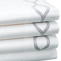 Cheapest ⭐ Dea Italian Linens Sinfonia Toscana by DEA Telaio Embroidery Percale Sheet Set 👍