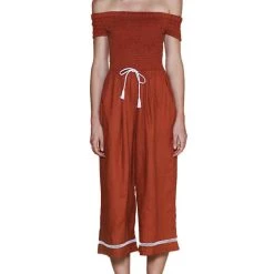 Promo π Sancia Orila π© Womens Smocked Hidden Pockets Jumpsuit π