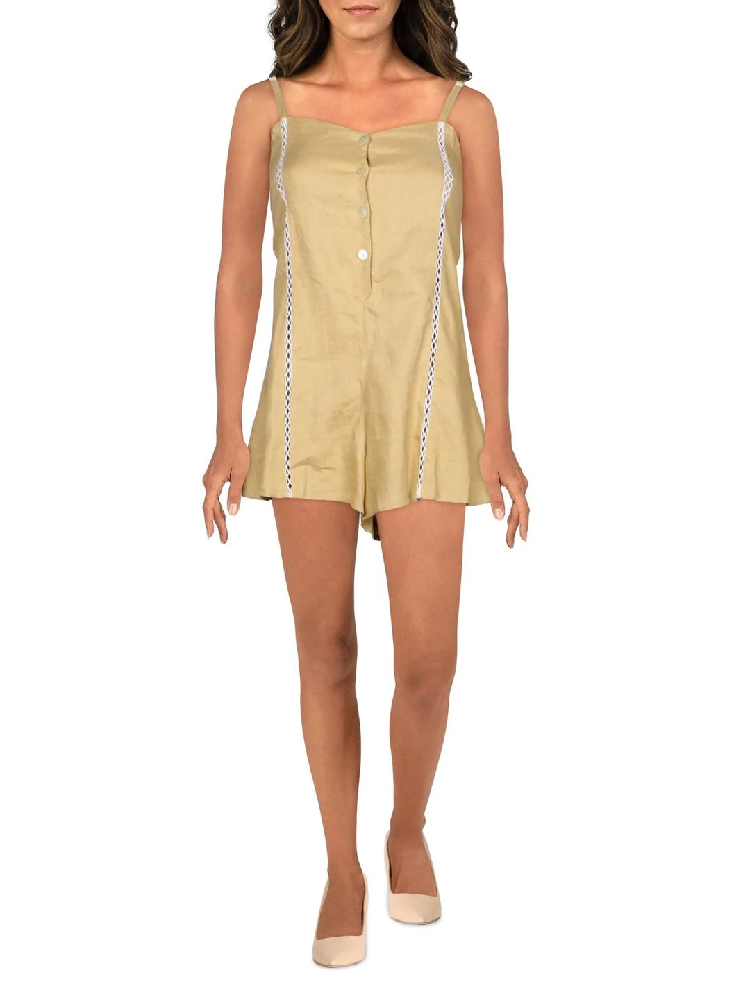 Wholesale π Sancia Cap D'Ail π© Womens Linen Lace Up Romper π 1 Wholesale π Sancia Cap D'Ail π© Womens Linen Lace Up Romper π