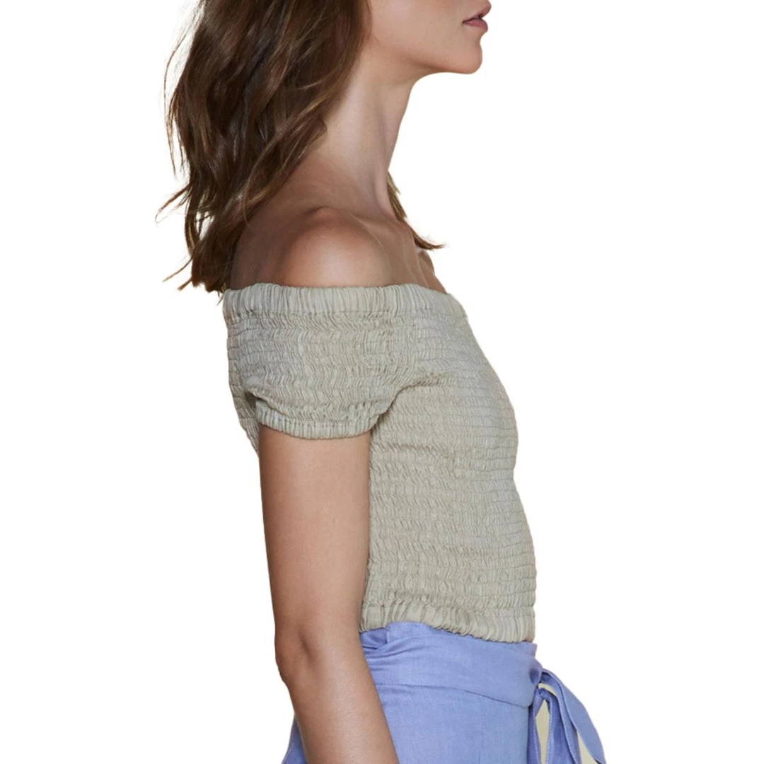 Brand new π€© Sancia Amelie π© Womens Linen Smocked Crop Top βοΈ 2 Brand new π€© Sancia Amelie π© Womens Linen Smocked Crop Top βοΈ - Image 2