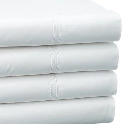 Outlet ⌛ Dea Italian Linens Sinfonia Toscana by DEA Lusso Double Hemstitch Percale Sheet Set ⭐
