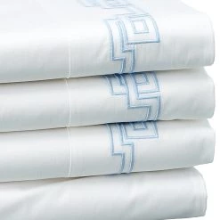 Best deal 🔔 Dea Italian Linens Sinfonia Toscana by DEA Geo Embroidery Percale Sheet Set 🎁