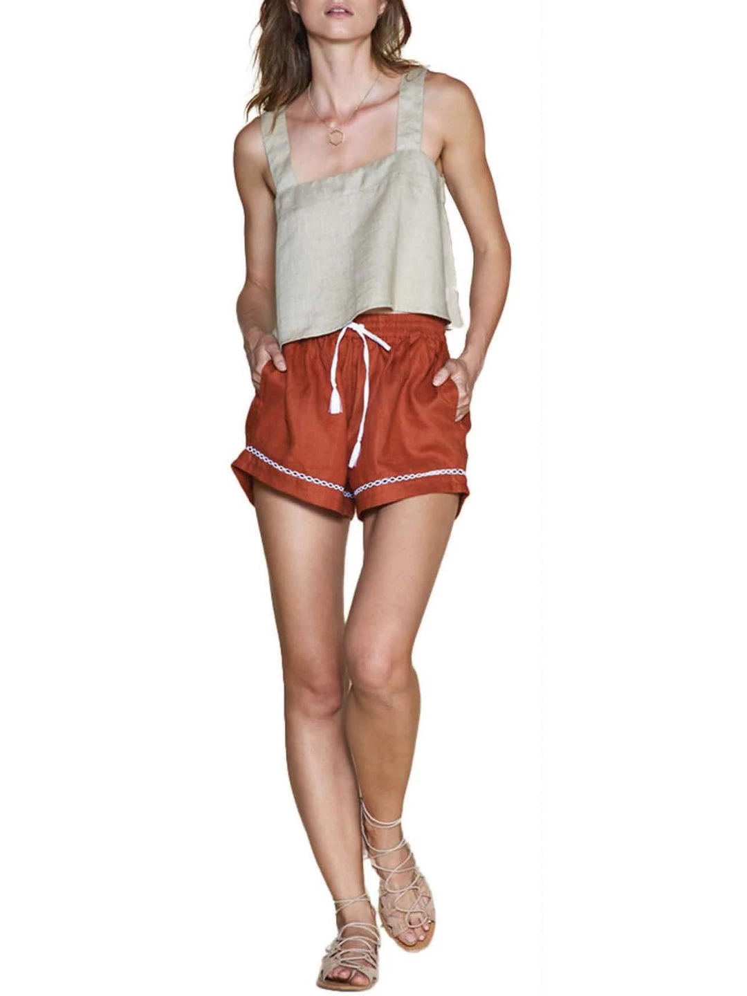 Best Sale π Sancia Cybranet π© Womens Linen Sleeveless Crop Top π 1 Best Sale π Sancia Cybranet π© Womens Linen Sleeveless Crop Top π