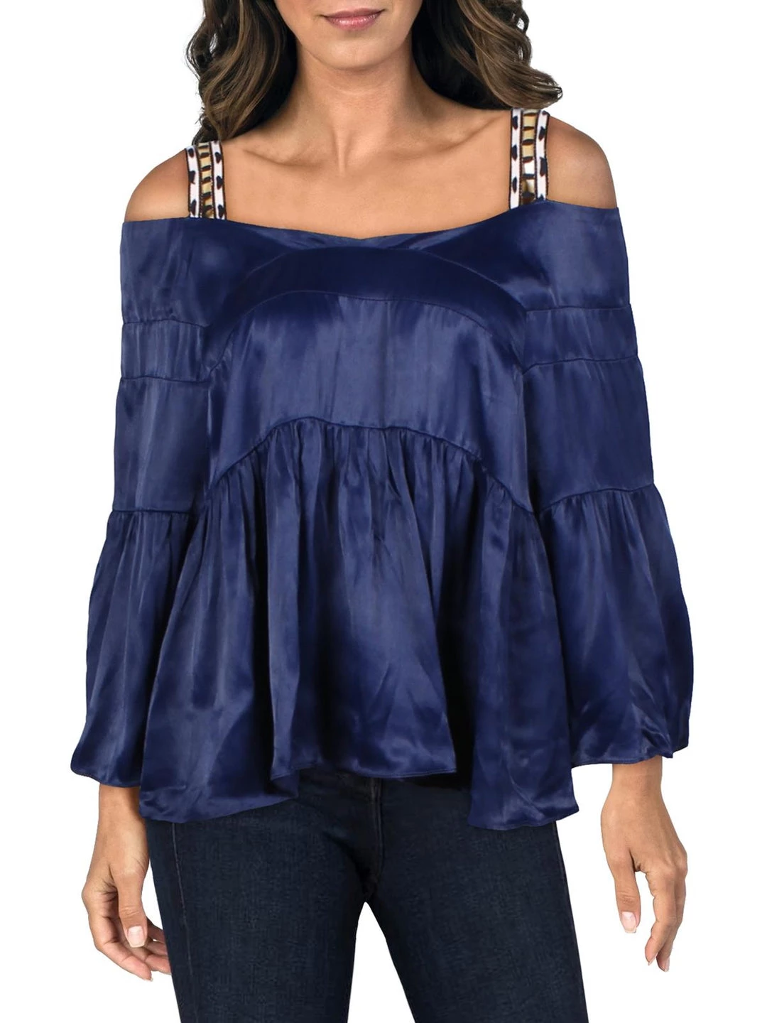Hot Sale π₯° Sancia The Escales π© Womens Ruched Cold Shoulder Blouse π 1 Hot Sale π₯° Sancia The Escales π© Womens Ruched Cold Shoulder Blouse π